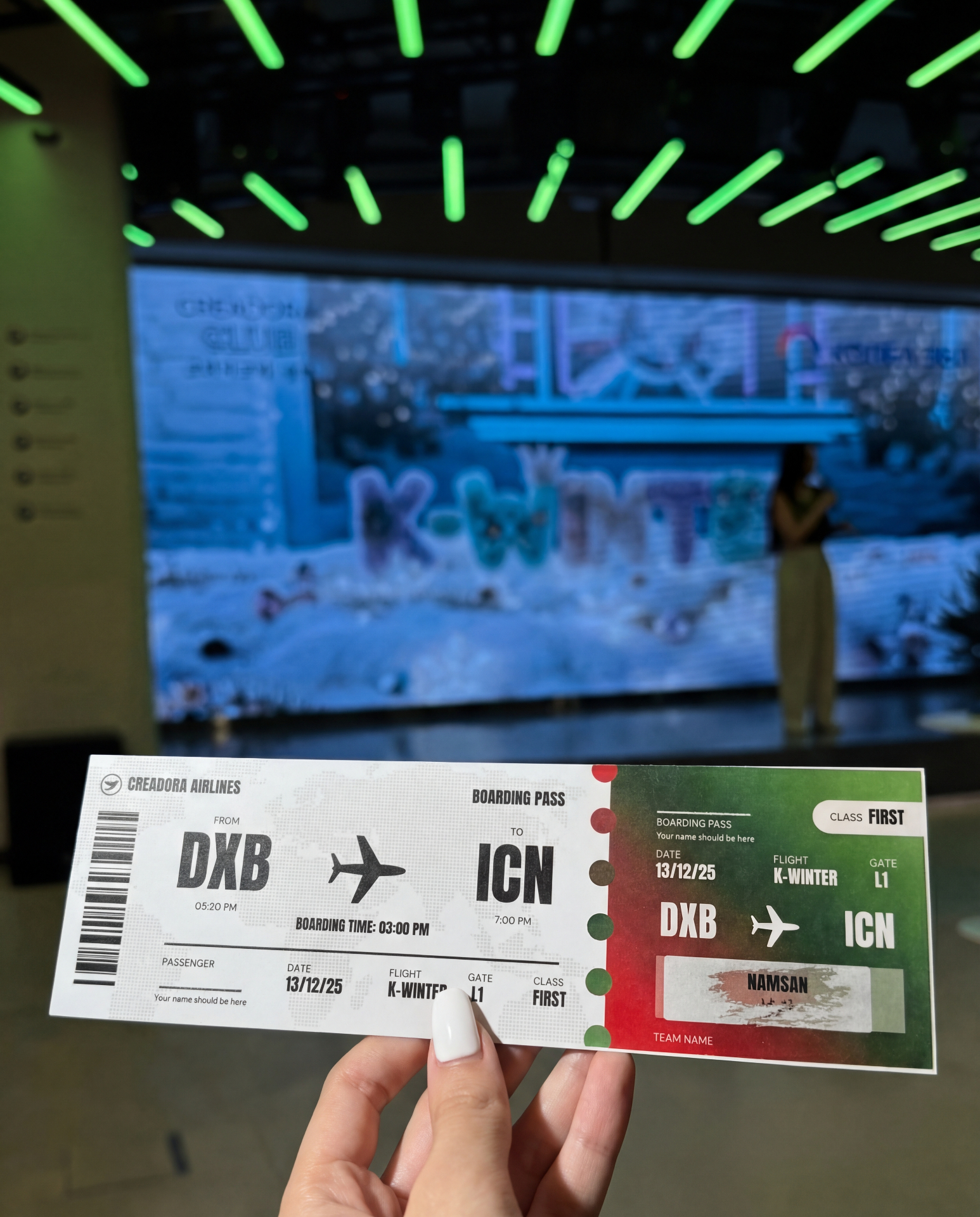 K-Winter boarding pass event