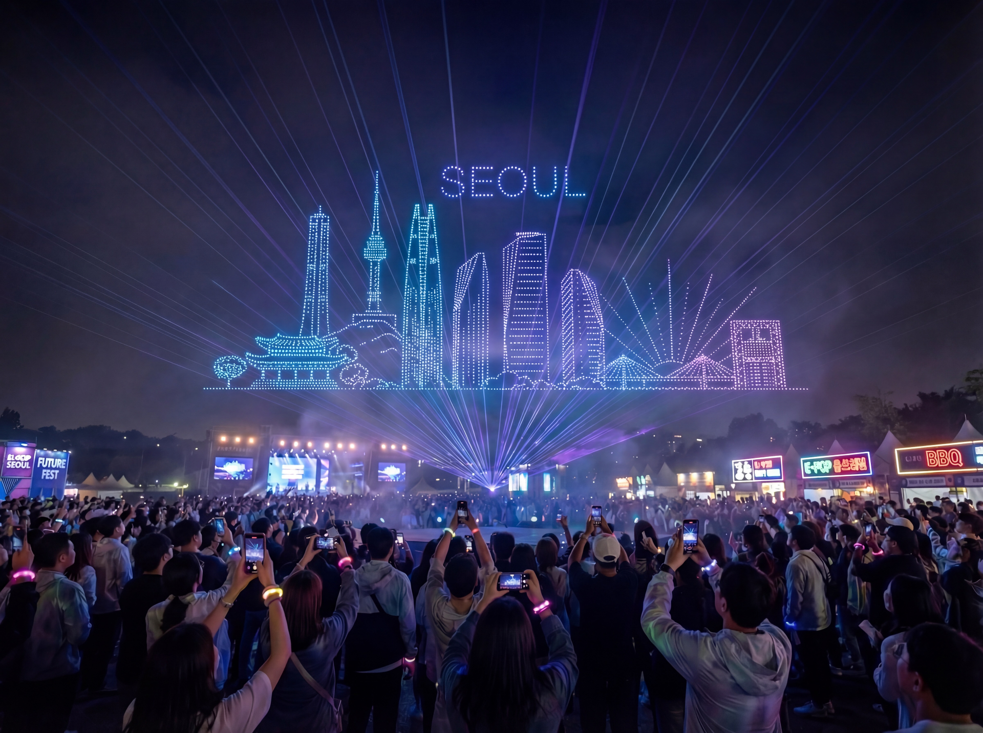Seoul drone light show